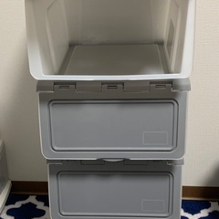 プラスチック収納ケース×4個の画像