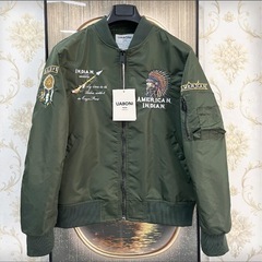 UABONI*Paris*フライトジャケット/MA-1*ユアボニ*パリ発◆上質 薄手 USAF*TYPE オシャレ INDIANS XLの画像
