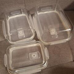 ガラス 保存容器 食品 タッパー 透明 クリア 食品保存容器の画像