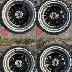 クレンツェ　エルアボラ　3ピース　 リバースリム タイヤ付き4本セットの画像