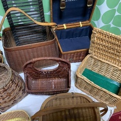 籐製品 籐のかご類  いっぱいの画像