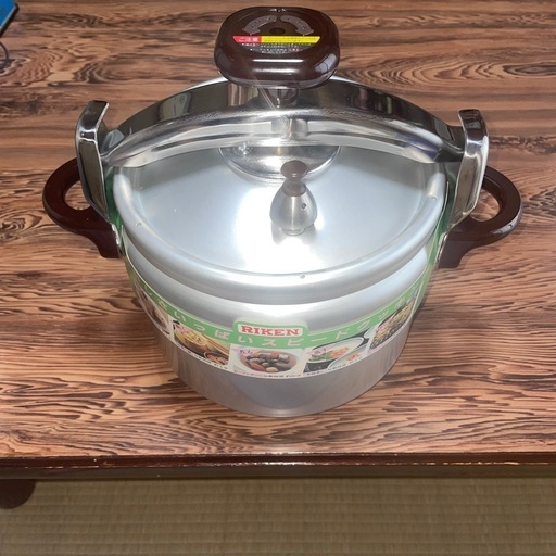 新品未使用　理研圧力鍋　RK-60 6L 一升炊　昭和レトロ RIKEN 圧力鍋 RK-60 6.0L 未使用品 (sugi) 高田の調理器具《鍋