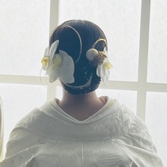 胡蝶蘭　髪飾り　の画像