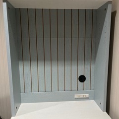 アンティーク風　キッチン棚　水色の画像