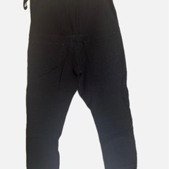 マタニティパンツ 黒 ウエストゴム付きの画像