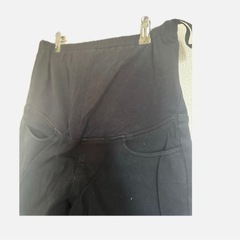 マタニティパンツ 黒 ウエストゴム付きの画像