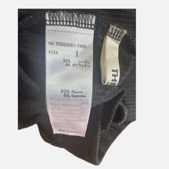 【スロー】レディース ブラック ワイドパンツ スリット入り Sの画像