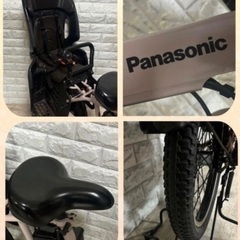 🌸美品🌸室内保管🌈大容量バッテリー8Ah🌸パナソニックギユットアニーズ🌸子供乗せ電動自転車ベージュ23の画像