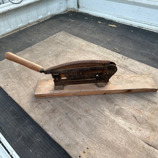 わら　干し草　押切機