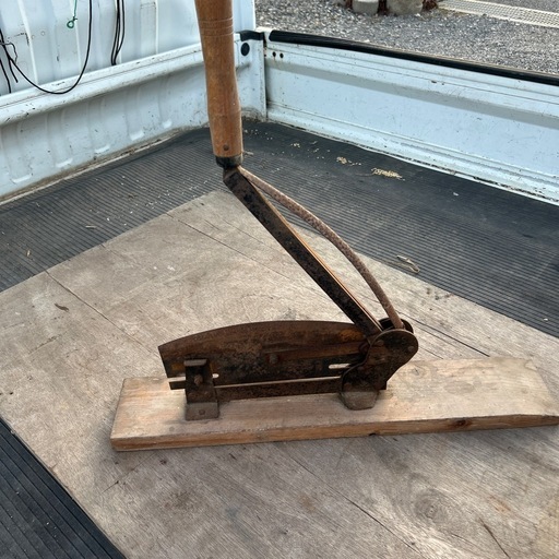 わら　干し草　押切機