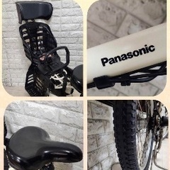 🌸美品🌈大容量8🌸室内保管🌼パナソニック ⚪️ギュット　🌸子供乗せ電動自転車ホワイト23の画像