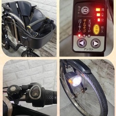 美品🌈大容量8🌸室内保管🌼パナソニック ギュット　🌼子供乗せ電動自転車ブラック23の画像