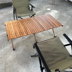 キャンプ　テーブル　机　チェア　椅子　セットの画像
