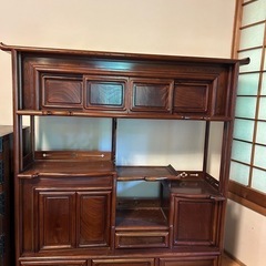 【Japanese Traditional Furniture】茶箪笥 飾り棚 の画像