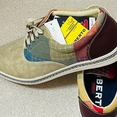 ★新品未使用★LIBERTO EDWINチェック柄 スニーカーの画像