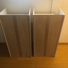 白 カラーボックス2個の画像