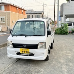 スバル サンバートラック　4WD 5速マニュアル　車検8年4月まで　エアコンパワステ付き　7万km台　の画像