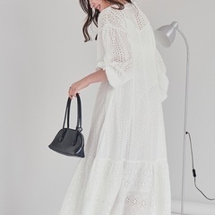 titivate コットン刺繍レースワンピースの画像
