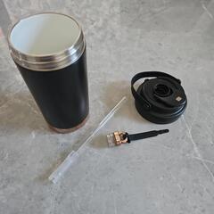 セラミック タンブラー ストロー付き マグボトル 保温保冷の画像