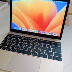 お値段相談可能【中古パソコン状態〇】MacBook 12インチ MNYK2J/A Mid 2017 ゴールド【Core i5(1.3GHz)/8GB/512GB SSD】 の画像