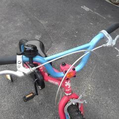 中古子供自転車３５１９　１４インチ　ギヤなし　 身長１０１㎝前後　＊片足スタンドに変更可・無料（購入時のみ）の画像