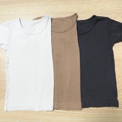 ［美品］バースデイ デイリーライン 半袖 肌着 シャツ ベビー 90 3枚セットの画像