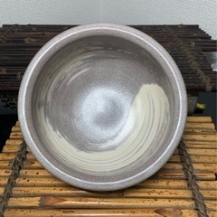 【茶道具】泉山窯 建水 京焼 花紋 在銘 陶印有 作家物 煎茶道具 骨董 古道具 アンティーク 良品 配送可能 の画像