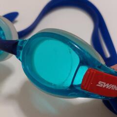 子供用ゴーグル　SWANS　ブルー　キッズ　プール　スイミングの画像