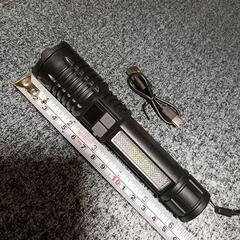 【お渡し済】COB懐中電灯　USB-C充電　Normal-ズーム-点滅　サイド白色点灯-赤青交互点滅の画像