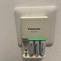 Panasonic 充電器BQ-CC53＆充電式エボルタ 単3電池BK-3MLE×3本の画像