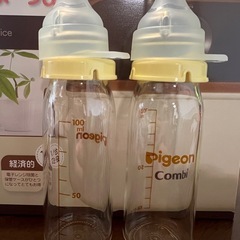 【新生児用】哺乳瓶電子レンジ除菌とPigeon哺乳瓶100mlの画像