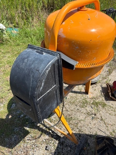 電動コンクリートミキサー 100V 家庭 簡単 使用 肥料 ドラム  混ぜる 工事現場 家庭菜園 肥料づくり