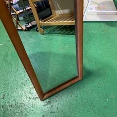 姿見　スタンドミラー　鏡　立て鏡　茶色　ブラウン　ウッド　木製　家具　インテリア【横29.7奥54.5高155.5】の画像