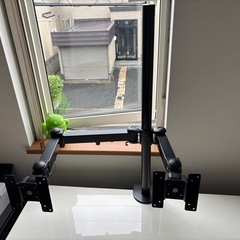 モニターアーム2画面 クランプ式の画像