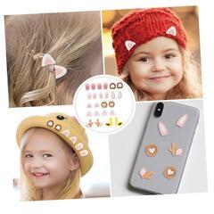 ハンドメイド デコレーションパーツ 動物 スマホ 耳 ヘア 帽子 樹脂 うさ耳の画像