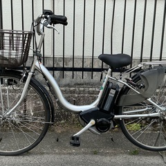 ＜整備済・超お得品＞ヤマハ電動アシスト自転車・26インチPASナチュラ・内装3段変速 シルバー・新品交換多数 の画像