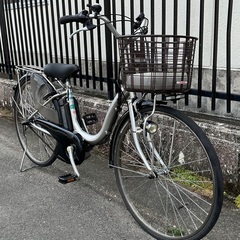 ＜整備済・超お得品＞ヤマハ電動アシスト自転車・26インチPASナチュラ・内装3段変速 シルバー・新品交換多数 の画像