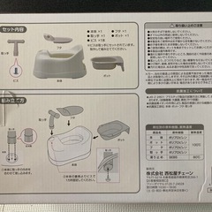 西松屋購入のおまる  新品未使用・吸水シート付きですぐ使えます！ 値段交渉可能の画像