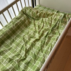 IKEA イケア　ベビーベッド　HENSVIK ホワイト　白　の画像