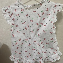 ノースリーブ　さくらんぼ柄　90サイズの画像