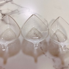 小皿 器 デザート皿　ガラス食器 3枚セット取り分け皿の画像