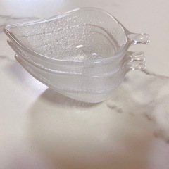 小皿 器 デザート皿　ガラス食器 3枚セット取り分け皿の画像