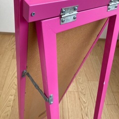 姿見　スタンドミラー　シンプル　ピンク　全身鏡　鏡の画像