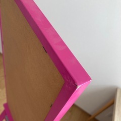 姿見　スタンドミラー　シンプル　ピンク　全身鏡　鏡の画像