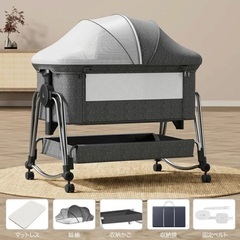 値下げしました！ ベビーベッド(移動可) 92cm x 55cmの画像