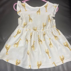 子供服　80サイズ　キリンさんワンピの画像