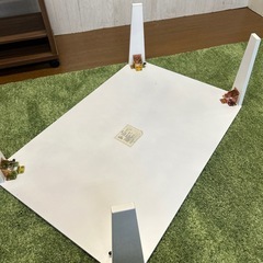 【リユース☆エコちょっぷ】ニトリ　折りたたみ　ホワイトテーブルの画像