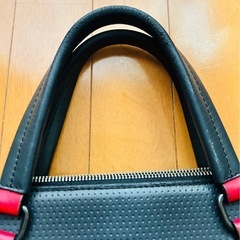 【8/24(日)まで】【ビジネスバッグ】トートバッグノイインテレッセ Neu interesse ヴェルケ ビジネストート メンズ 革 ブランド鞄 グレー レッド A4サイズ対応 目立った傷や汚れなし の画像