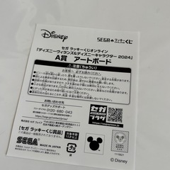 ディズニーヴィランズ &ディズニーキャラクター2024セガ　オンラインA賞の画像
