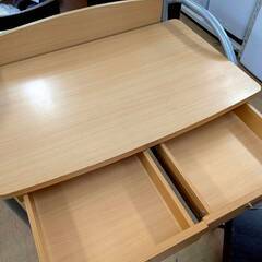 デスク 引き出し ウッド スチール PCデスクの画像